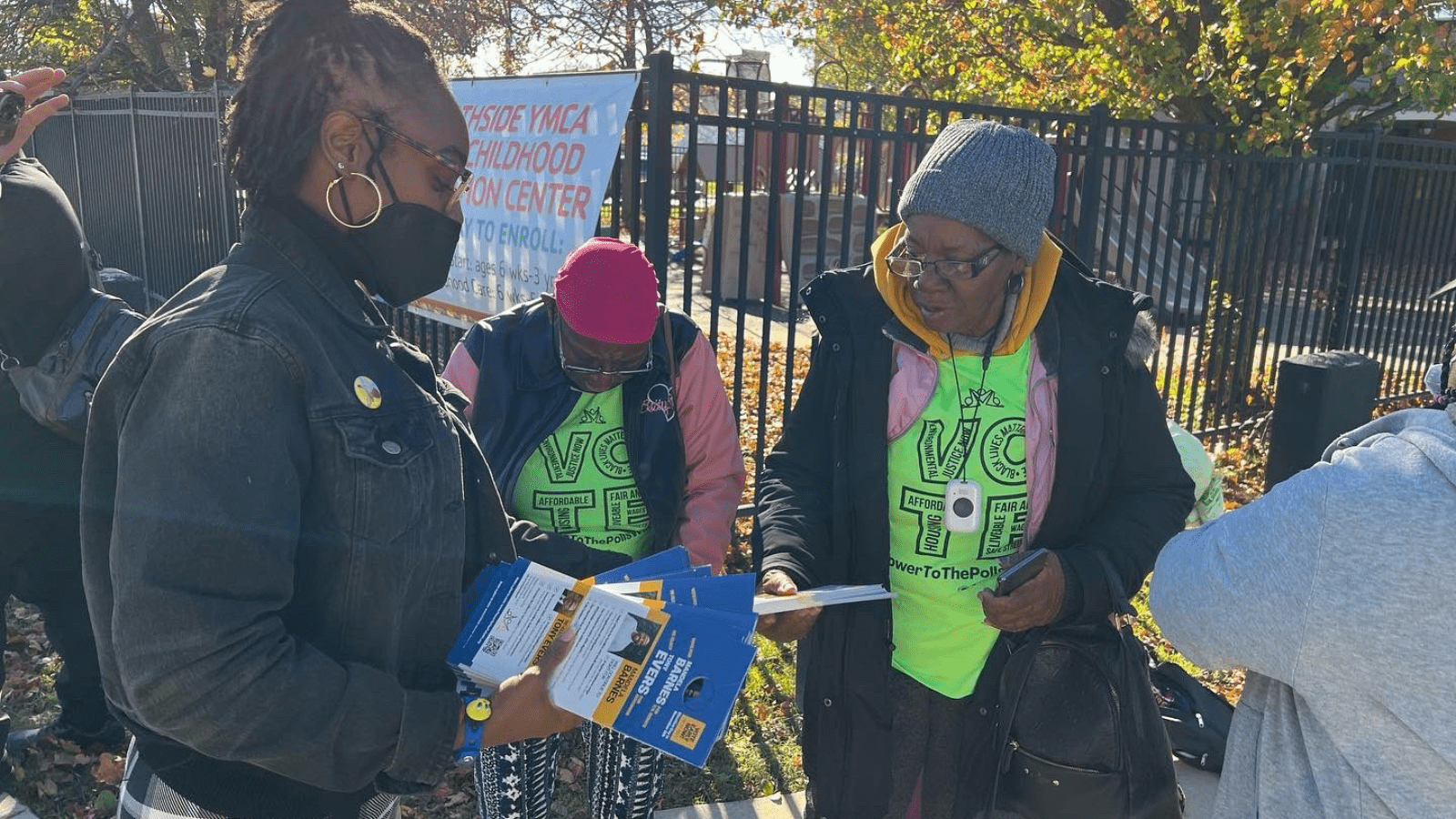 Partners with the Wisconsin Table come together for Souls to the Polls to encourage community participation. 