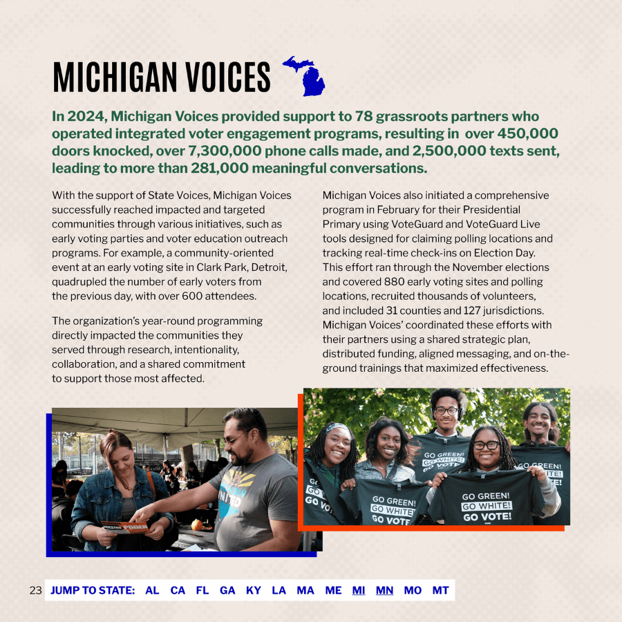 Michigan Voices State Table Snapshot page 23