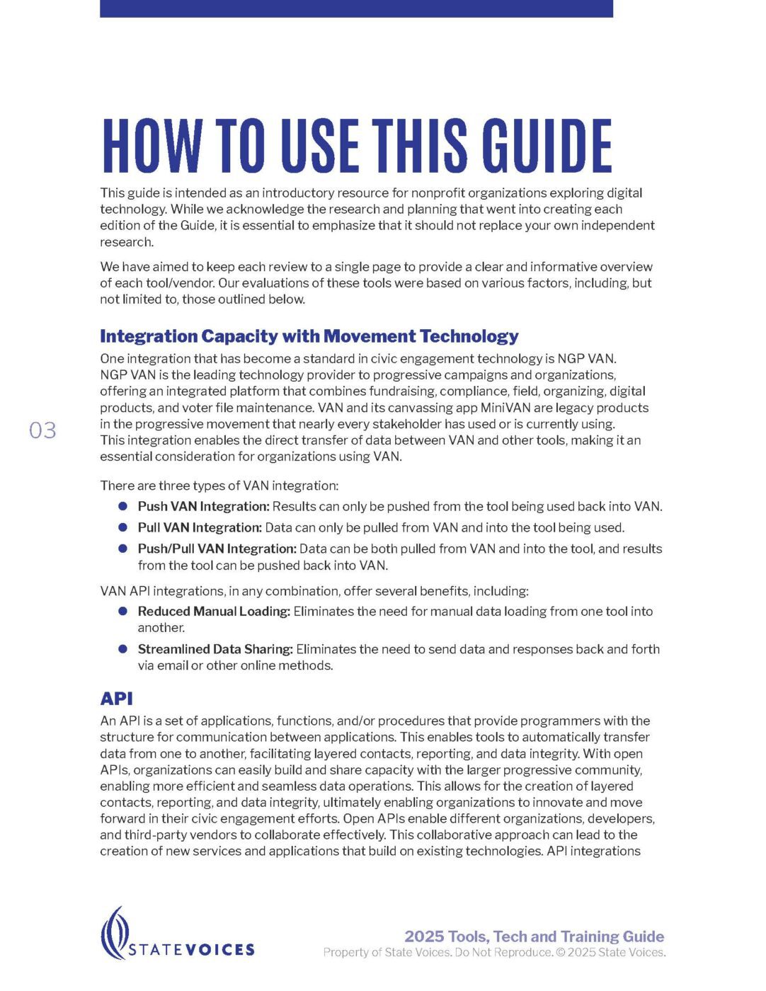 Tools and Tech Guide: How to use this guide page